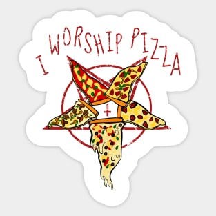 I WORSHIP PIZZA Sticker